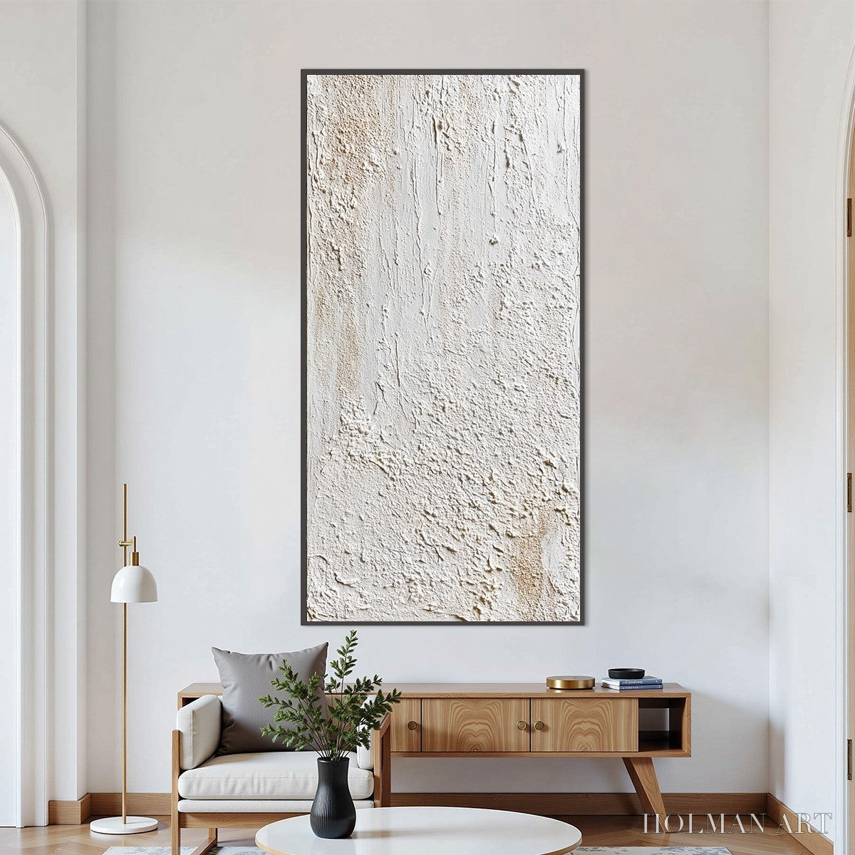 HOLMAN ART Terra Alba – Textured Wabi Sabi Minimalist Abstract Painting - image 2