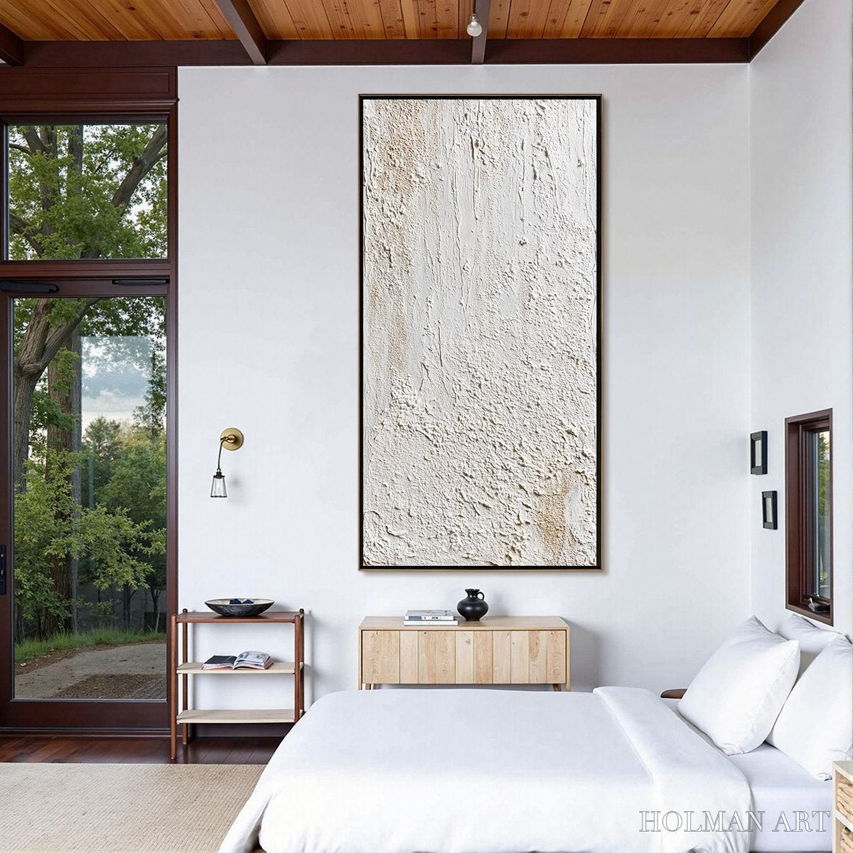 HOLMAN ART Terra Alba – Textured Wabi Sabi Minimalist Abstract Painting - image 4