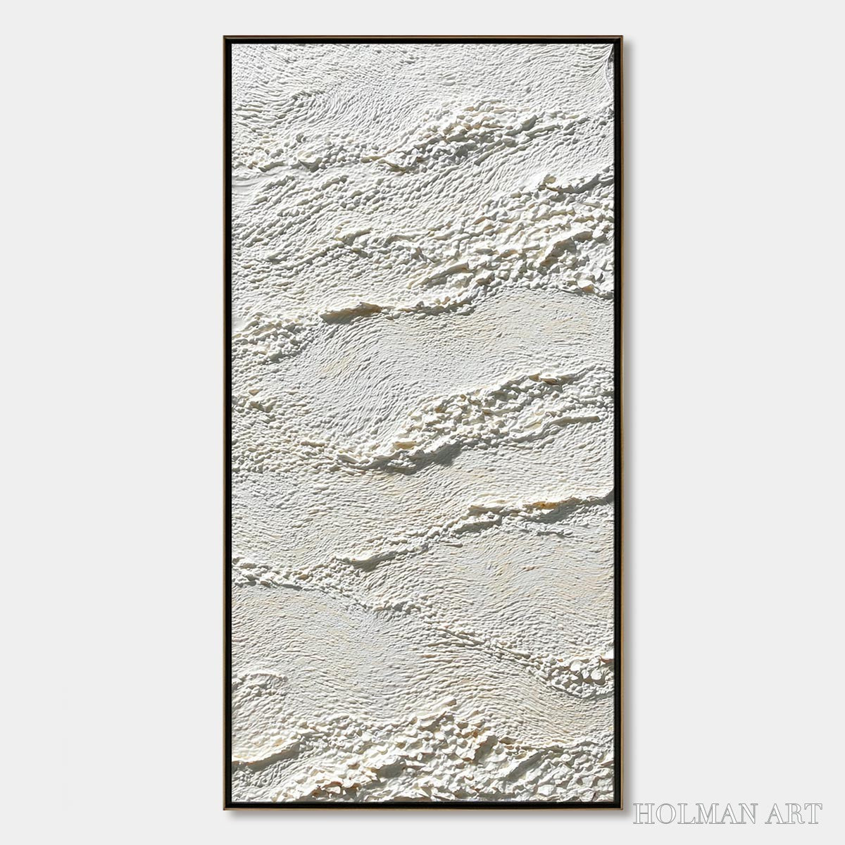 HOLMAN ART Terra Blanca – Minimalist Wabi Sabi Textured Abstract Painting - image 1
