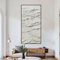 HOLMAN ART Terra Blanca – Minimalist Wabi Sabi Textured Abstract Painting - image 2