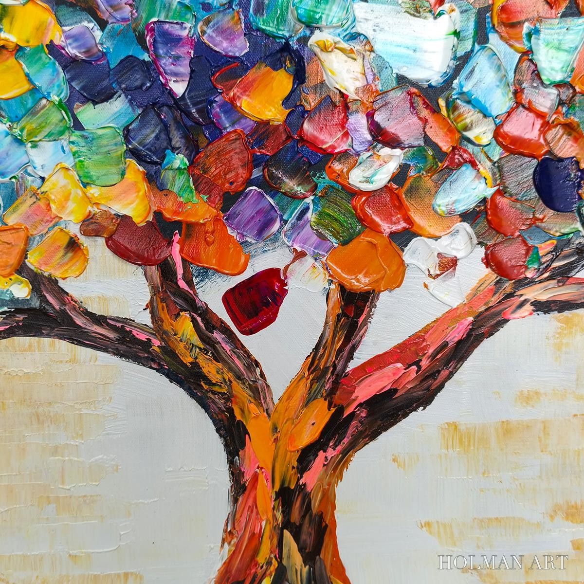 HOLMAN ART Ready to Ship | Tree of Life | 24''X48'' | 60x120cm | Black Frame - image 2