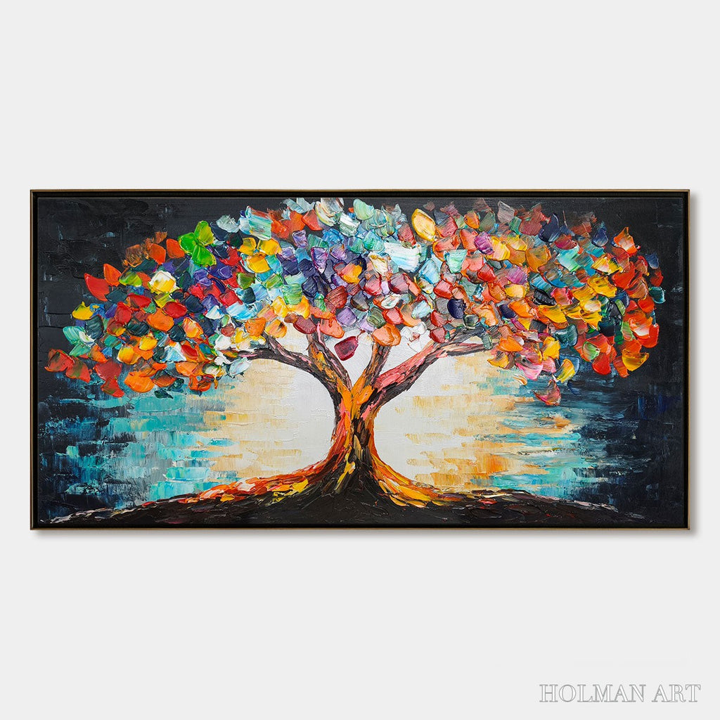 HOLMAN ART Ready to Ship | Tree of Life | 24''X48'' | 60x120cm | Black Frame - image 3