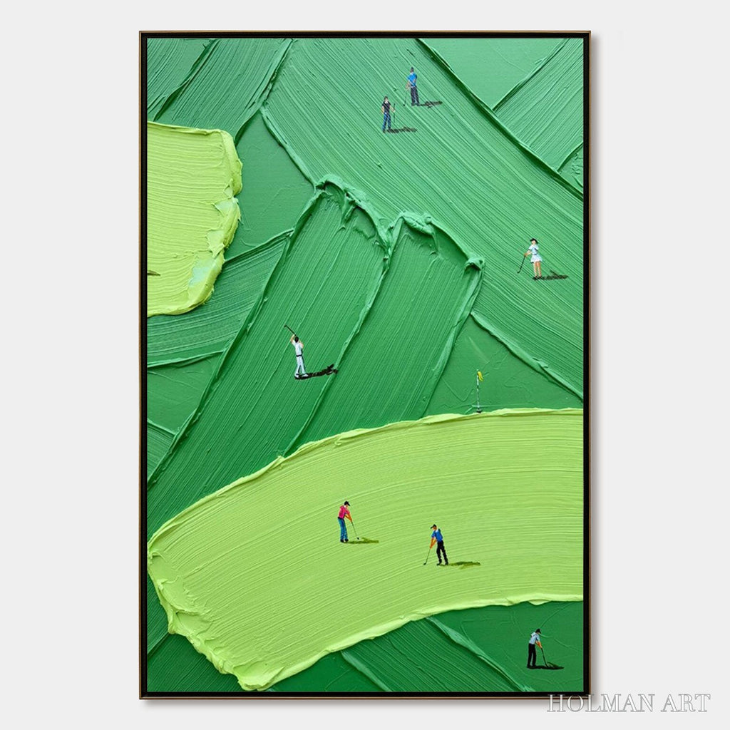 HOLMAN ART Emerald Fairway – Textured Impasto Golf Scene Painting - image 1