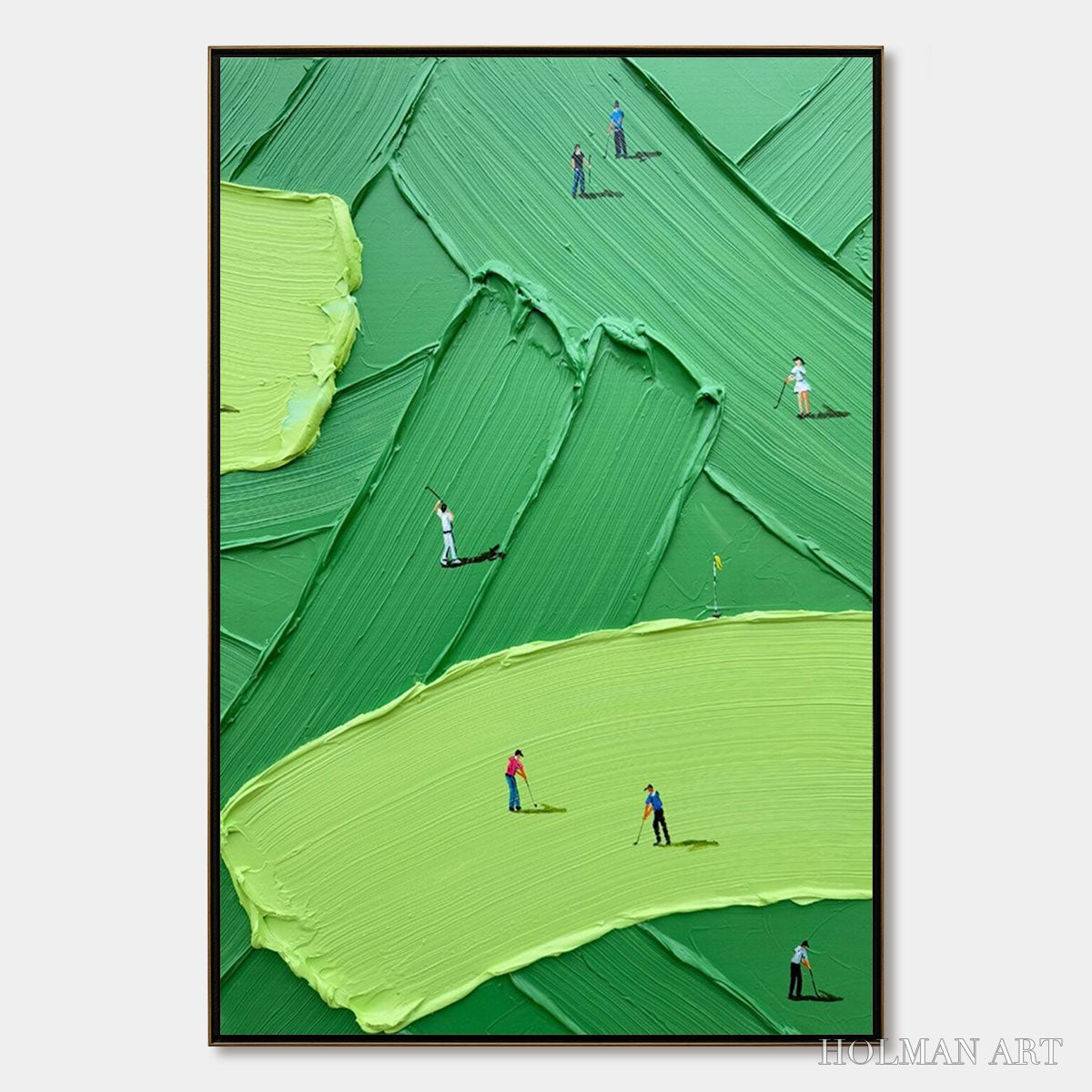 HOLMAN ART Emerald Fairway – Textured Impasto Golf Scene Painting - image 1