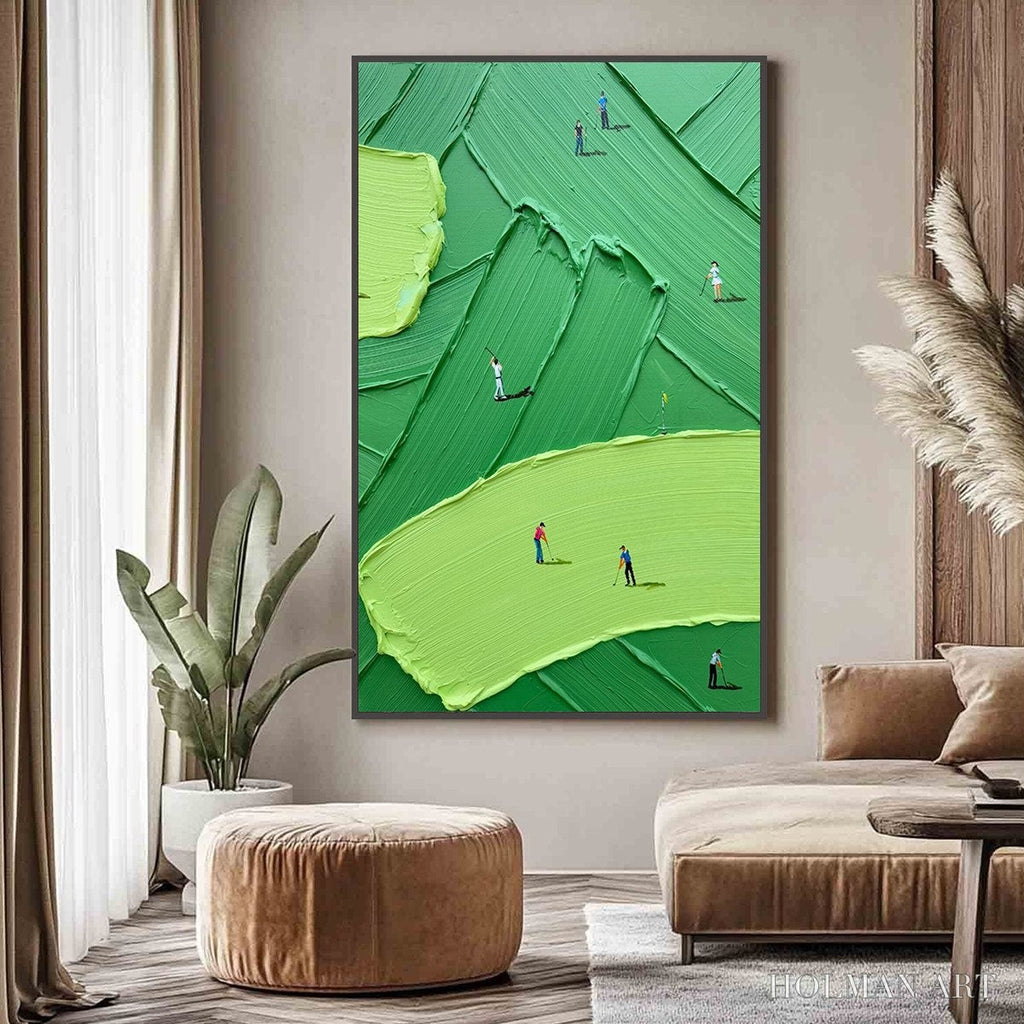 HOLMAN ART Emerald Fairway – Textured Impasto Golf Scene Painting - image 2