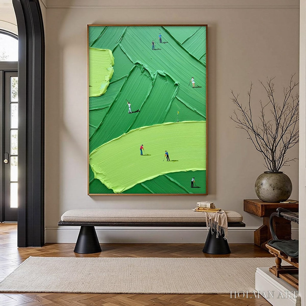 HOLMAN ART Emerald Fairway – Textured Impasto Golf Scene Painting - image 4