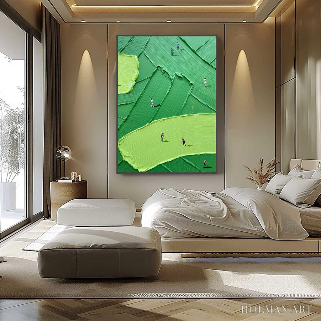 HOLMAN ART Emerald Fairway – Textured Impasto Golf Scene Painting - image 6