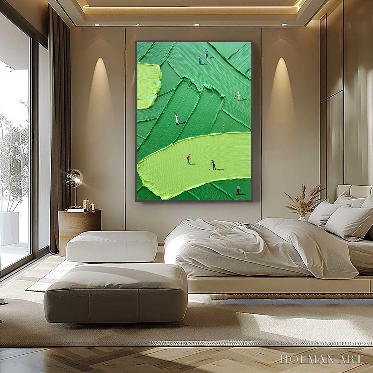 HOLMAN ART Emerald Fairway – Textured Impasto Golf Scene Painting - image 6