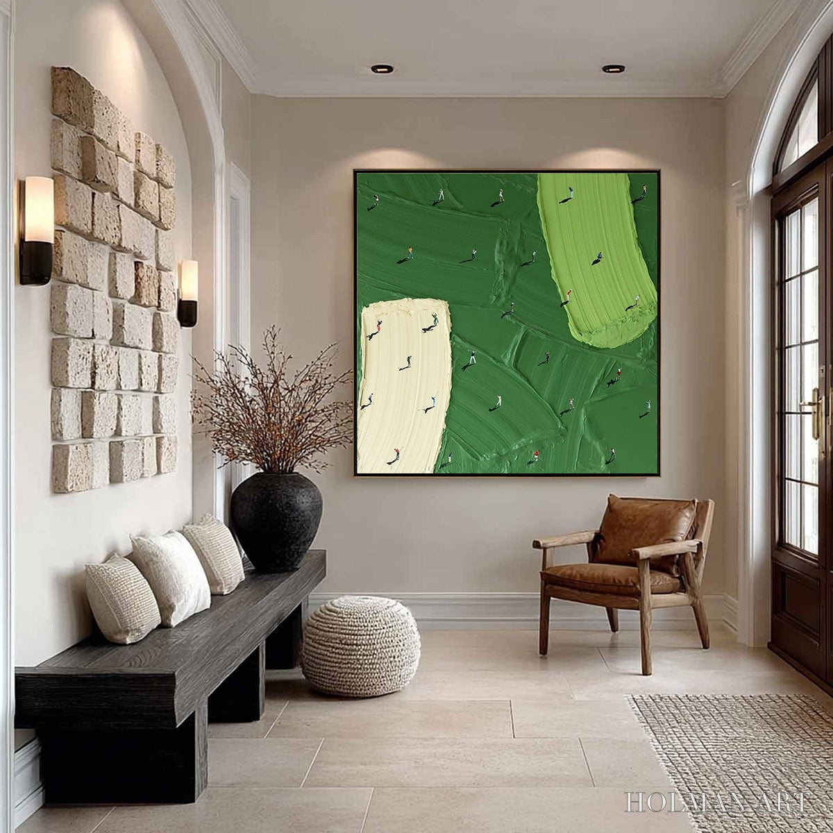 HOLMAN ART Fairway Dance – Textured Impasto Golf Scene Painting - image 5