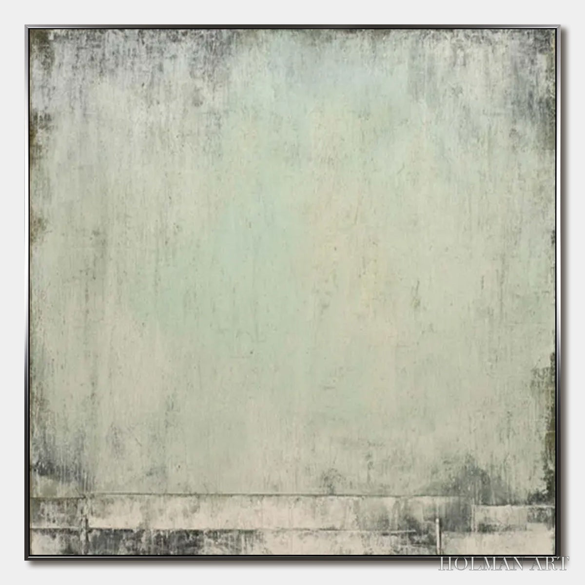 HOLMAN ART Misty Morning – Textured Minimalist Abstract Oil Painting - image 1