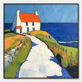 HOLMAN ART Seaside Cottage – Impasto Coastal Landscape Oil Painting - image 1