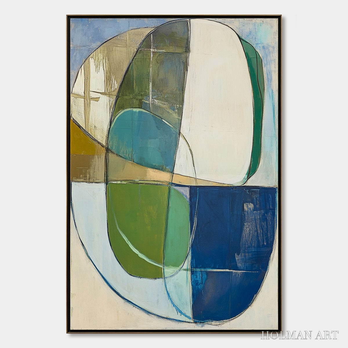 HOLMAN ART Strata – Abstract Minimalist-Inspired Oil Painting - image 1
