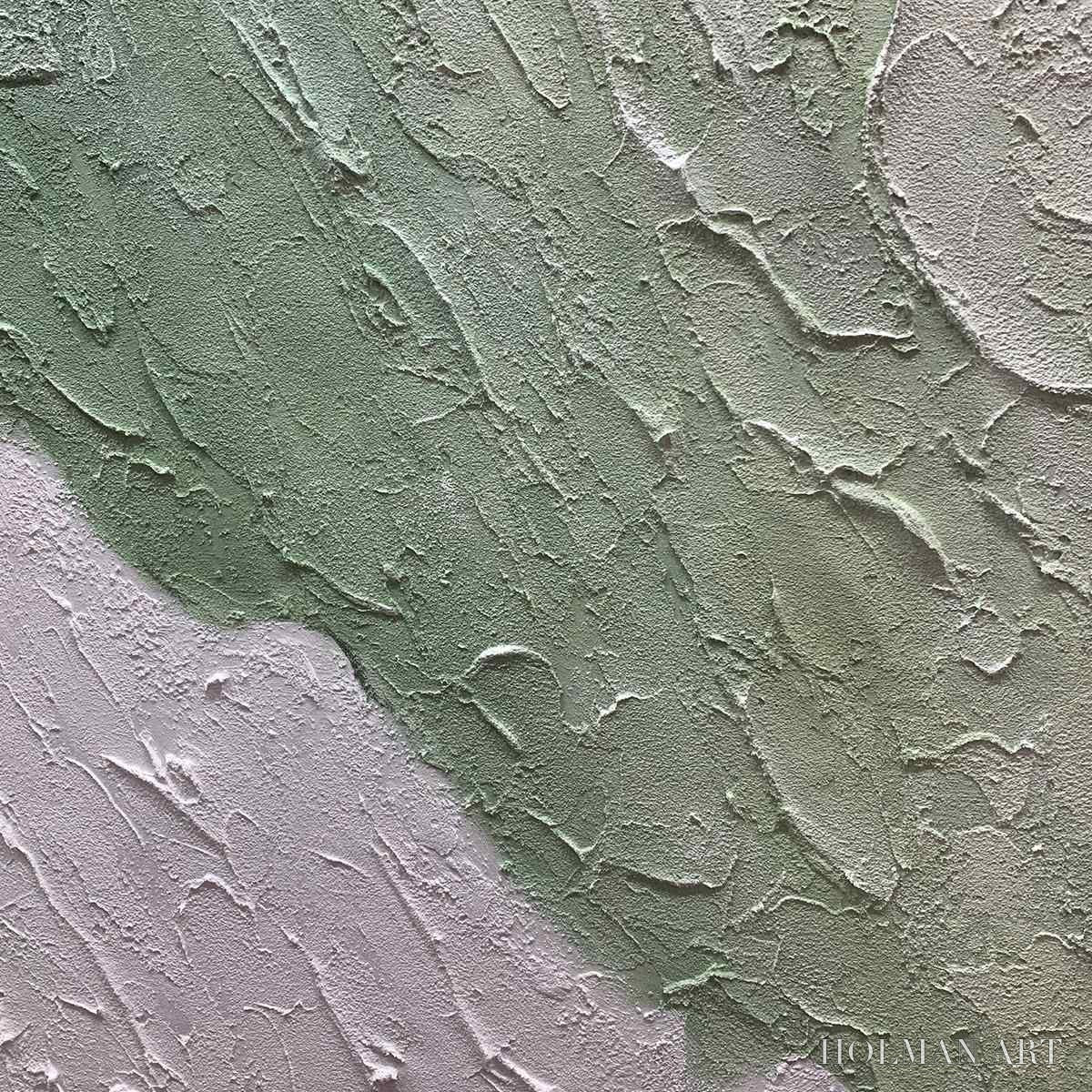 HOLMAN ART Emerald Peaks – Textured Abstract Landscape Oil Painting - image 3