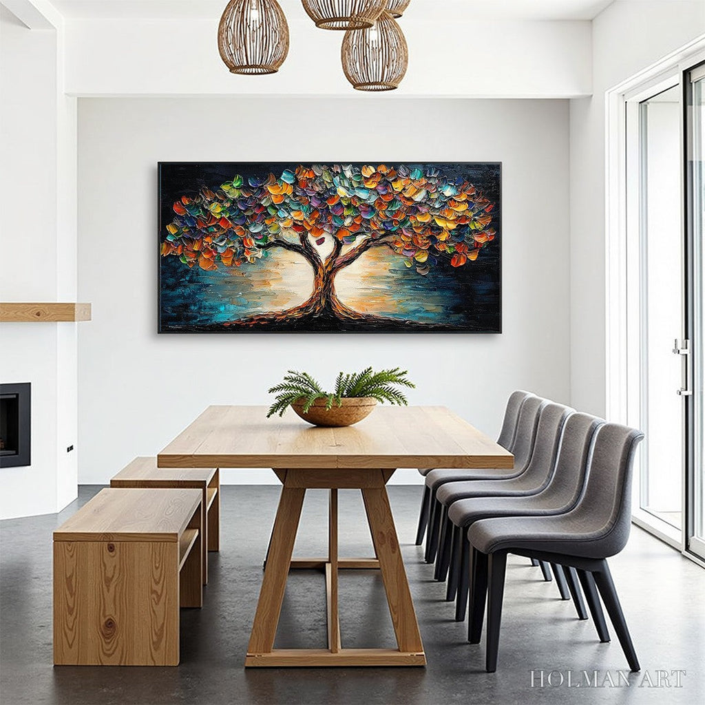 HOLMAN ART Tree of Life – Textured Impasto Colorful Tree Oil Painting - image 5