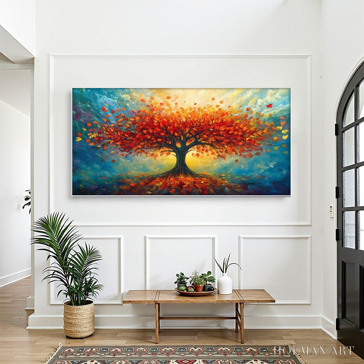 HOLMAN ART Autumn Fire – Textured Landscape Oil Painting - image 2