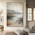 HOLMAN ART Misty Shores – Minimalist Coastal Landscape Oil Painting - image 2