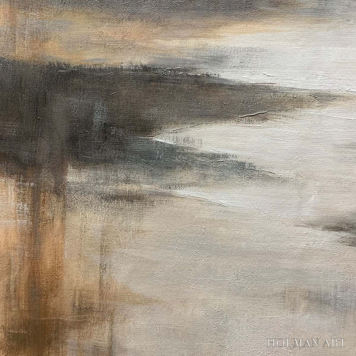 HOLMAN ART Misty Shores – Minimalist Coastal Landscape Oil Painting - image 5