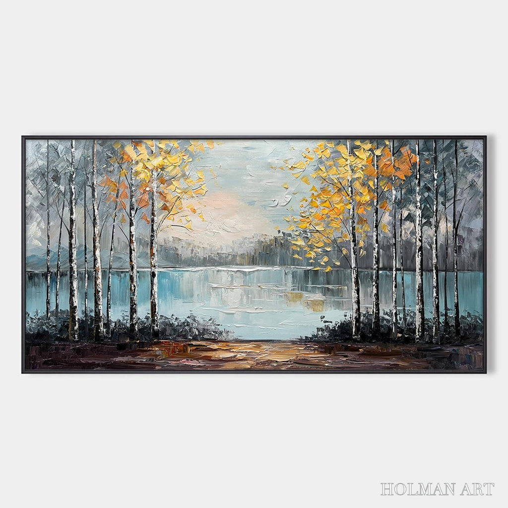 HOLMAN ART Autumn Whispers – Textured Impasto Landscape Oil Painting - image 1