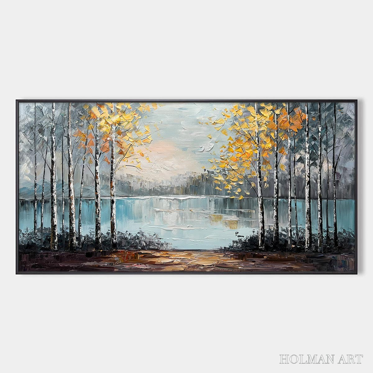 HOLMAN ART Autumn Whispers – Textured Impasto Landscape Oil Painting - image 1