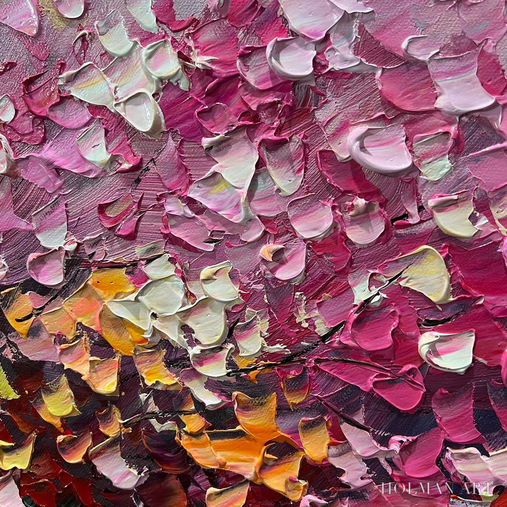 HOLMAN ART Spectrum of Joy – Textured Impasto Tree Oil Painting - image 5