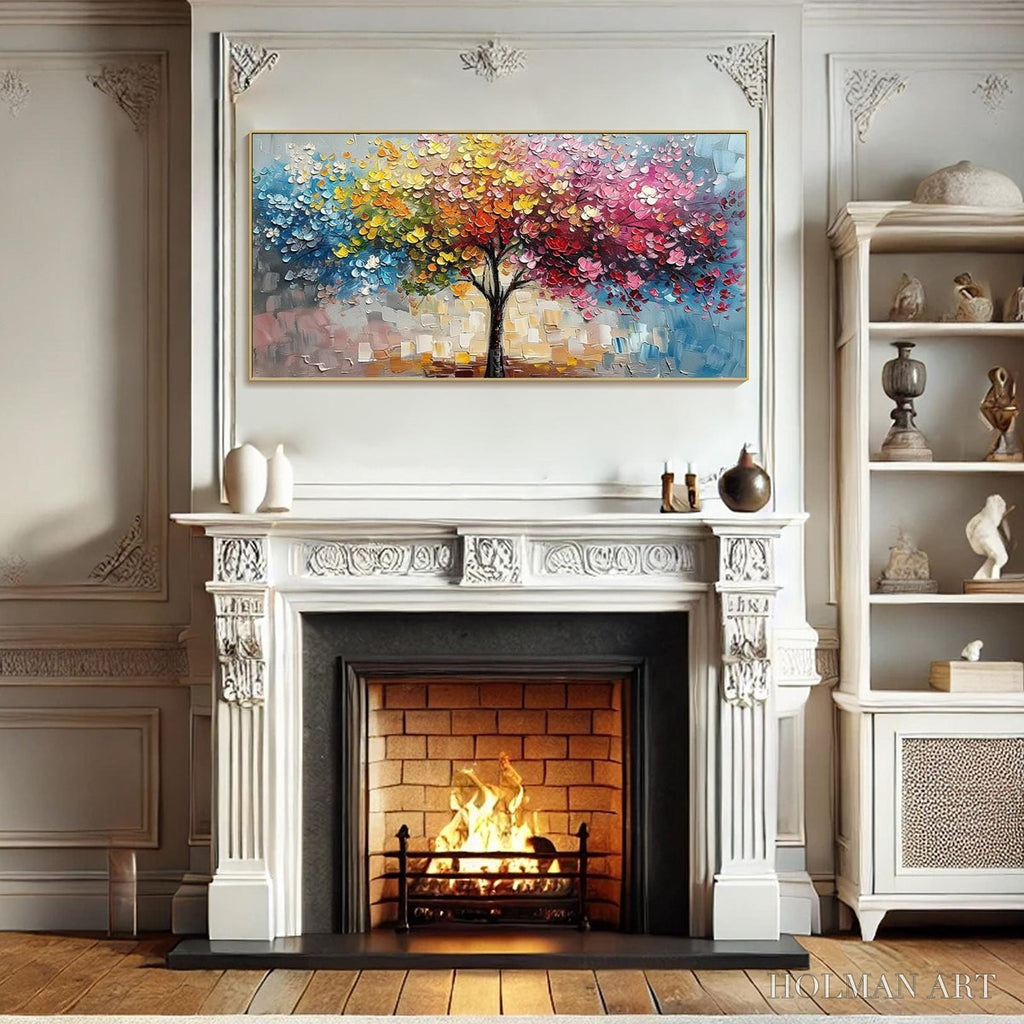 HOLMAN ART Spectrum of Joy – Textured Impasto Tree Oil Painting - image 6