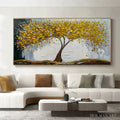 HOLMAN ART Golden Sanctuary – Textured Golden Tree Oil Painting on Canvas - image 2