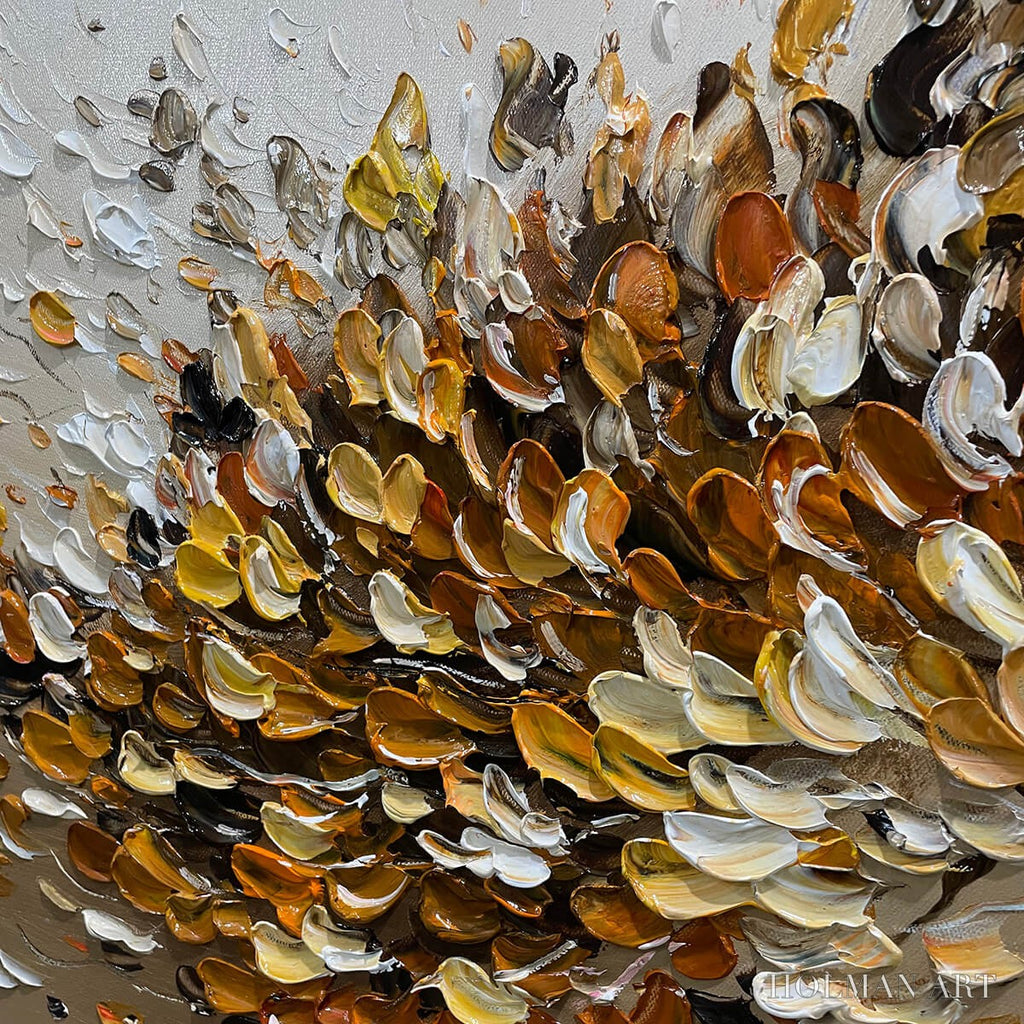 HOLMAN ART Golden Whispers – Textured Golden Tree Impasto Oil Painting - image 3