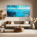 HOLMAN ART Azure Reflections – Abstract Landscape Oil Painting on Canvas - image 2