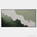 HOLMAN ART Emerald Flow – Textured Abstract Landscape Painting in Greens and White - image 1