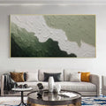 HOLMAN ART Emerald Flow – Textured Abstract Landscape Painting in Greens and White - image 2