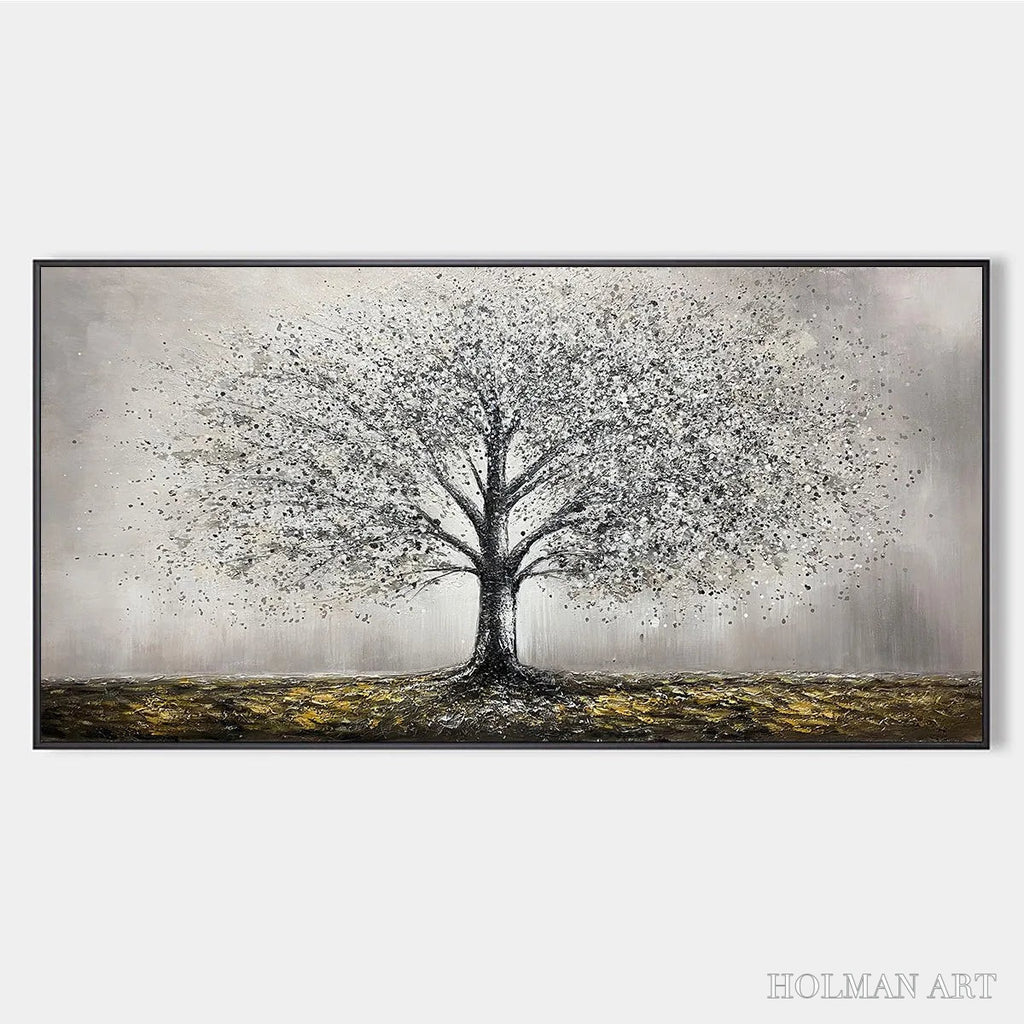 HOLMAN ART Golden Roots – Tree Painting with Textured Gold Ground - image 1