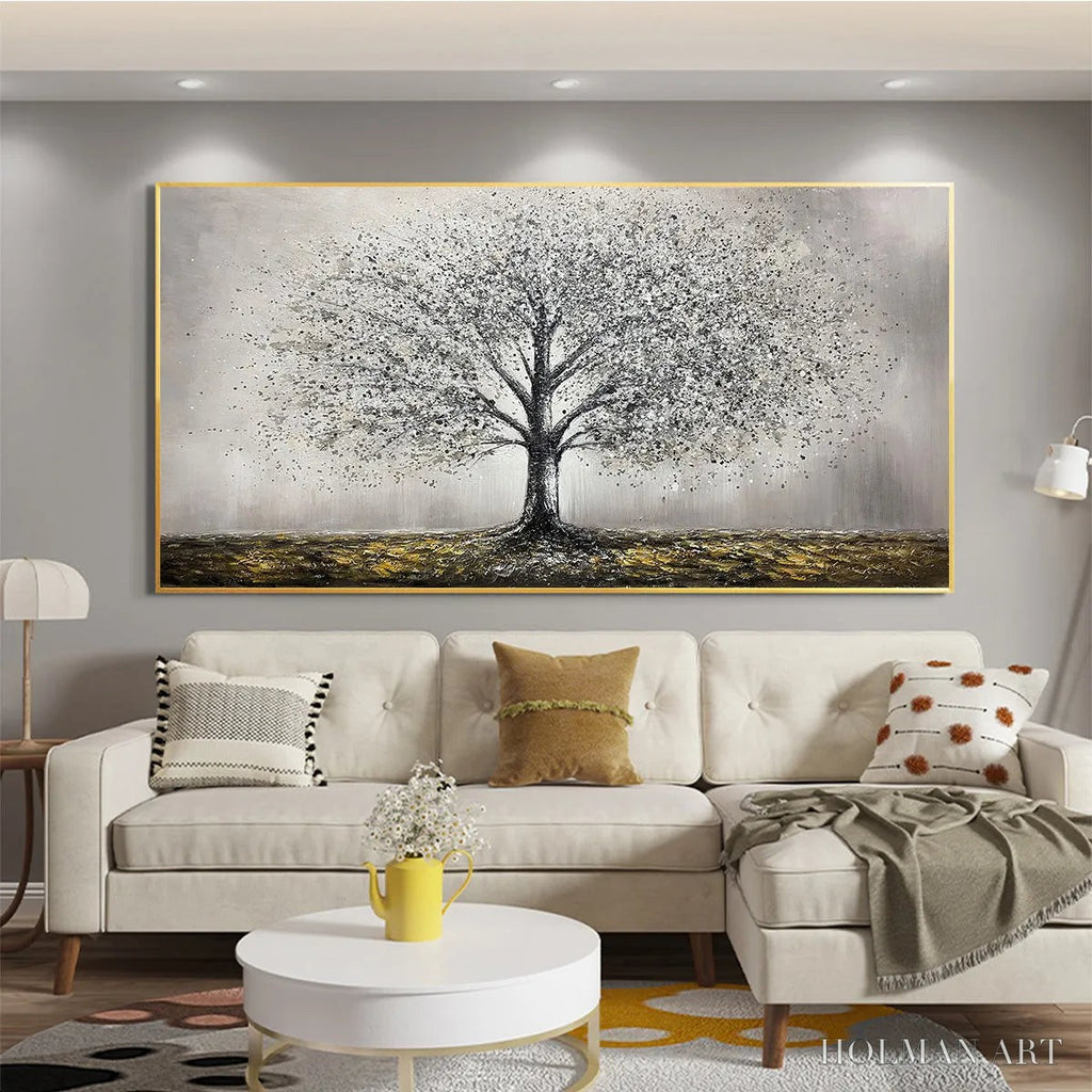 HOLMAN ART Golden Roots – Tree Painting with Textured Gold Ground - image 6