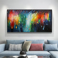 HOLMAN ART Rainforest Melody – Abstract Painting, Colorful Waterfall, Living Room, Dining Room, Office - image 2