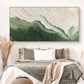 HOLMAN ART Emerald Flow – Textured Abstract Landscape Painting, Green and White , Panoramic Canvas, Nature-Inspired Decor - image 2