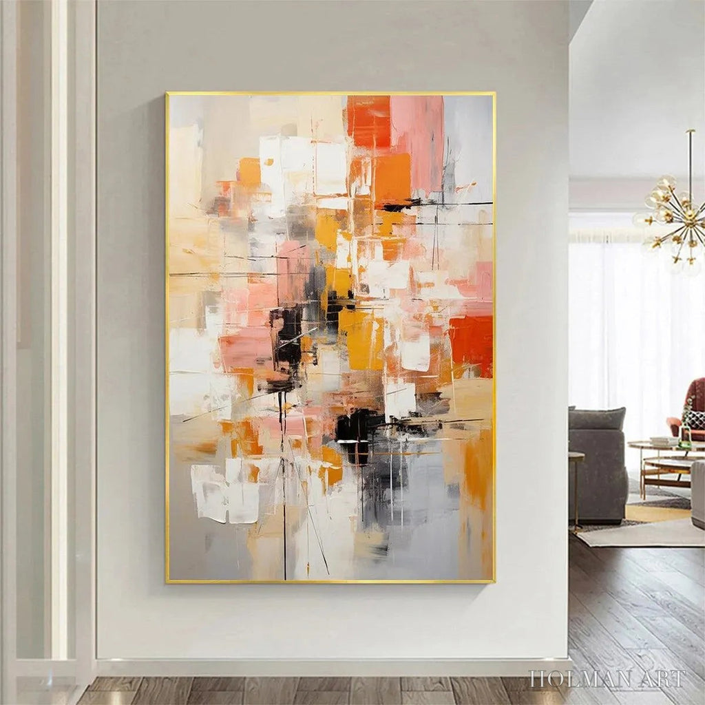 HOLMAN ART Abstract Symphony Ii – Colorful Abstract Painting, Textured , Vertical Canvas, Modern Art - image 2