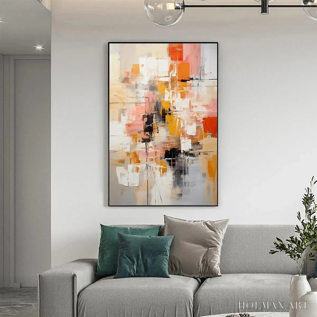 HOLMAN ART Abstract Symphony Ii – Colorful Abstract Painting, Textured , Vertical Canvas, Modern Art - image 5