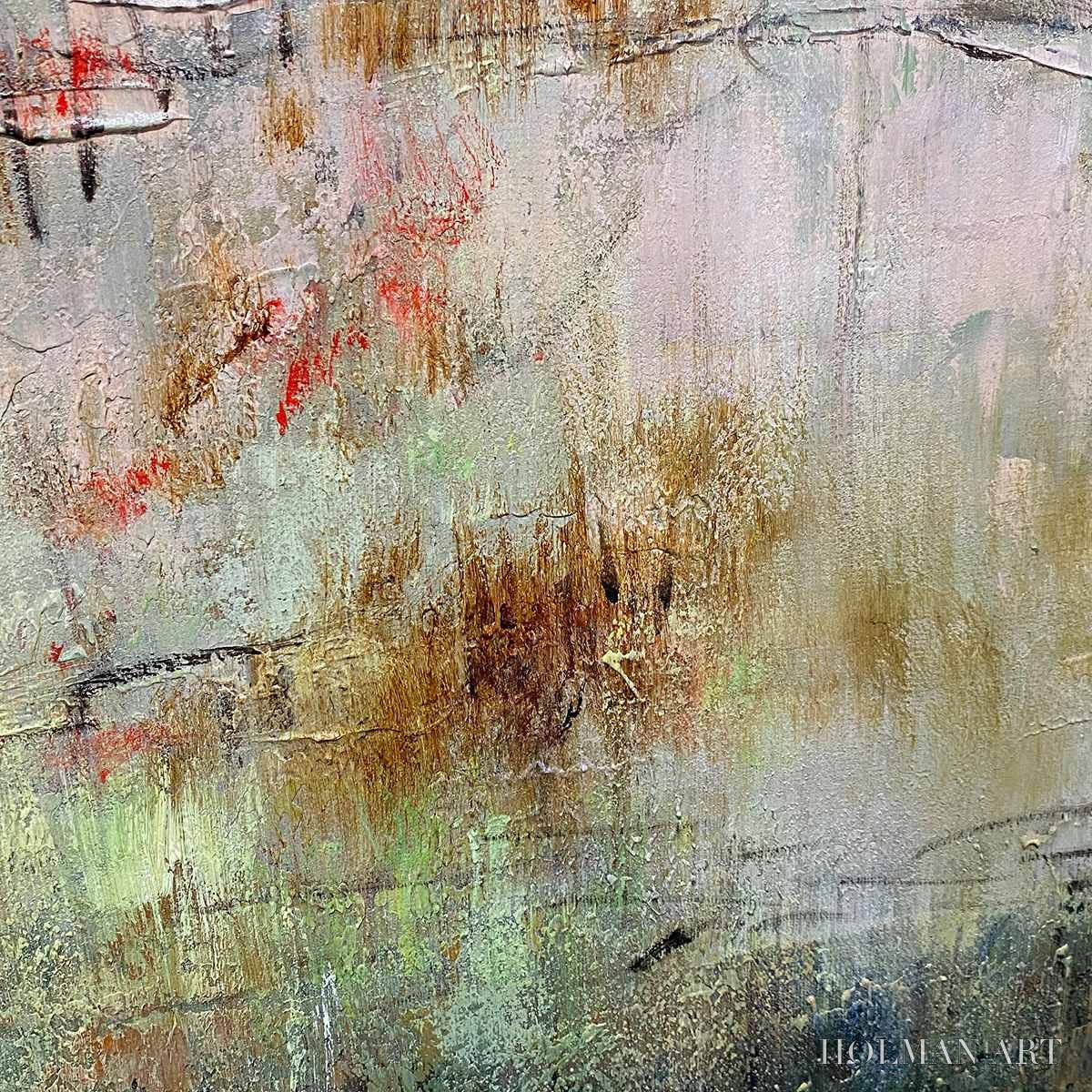 HOLMAN ART Wabi Sabi Terrain – Textured Abstract Landscape Painting, Vertical - image 3