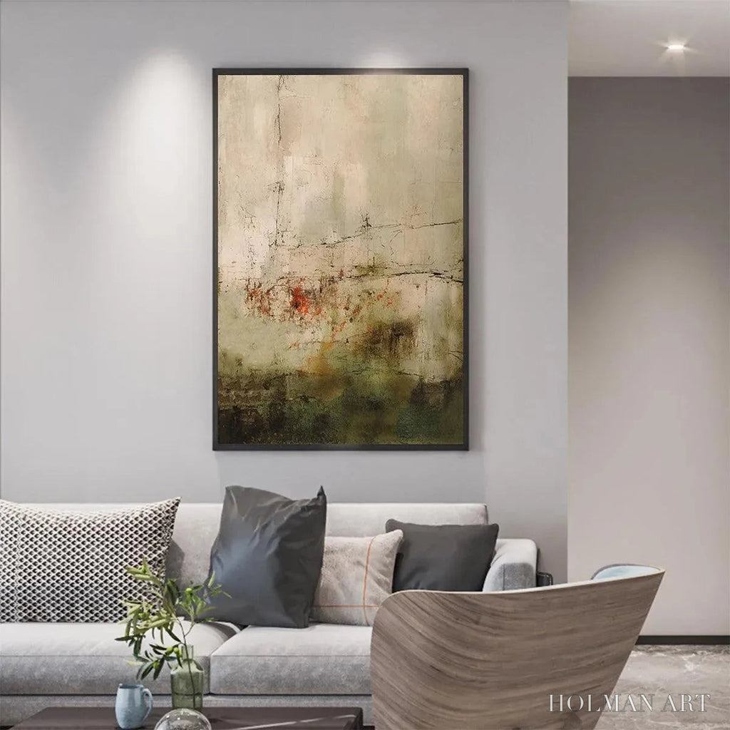 HOLMAN ART Wabi Sabi Terrain – Textured Abstract Landscape Painting, Vertical - image 5