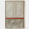 HOLMAN ART Textured Minimalist Landscape – Terracotta and Beige Abstract Painting, Vertical - image 1