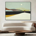 HOLMAN ART Solitary Figure in Minimalist Landscape – Serene Landscape Painting, Horizontal - image 2