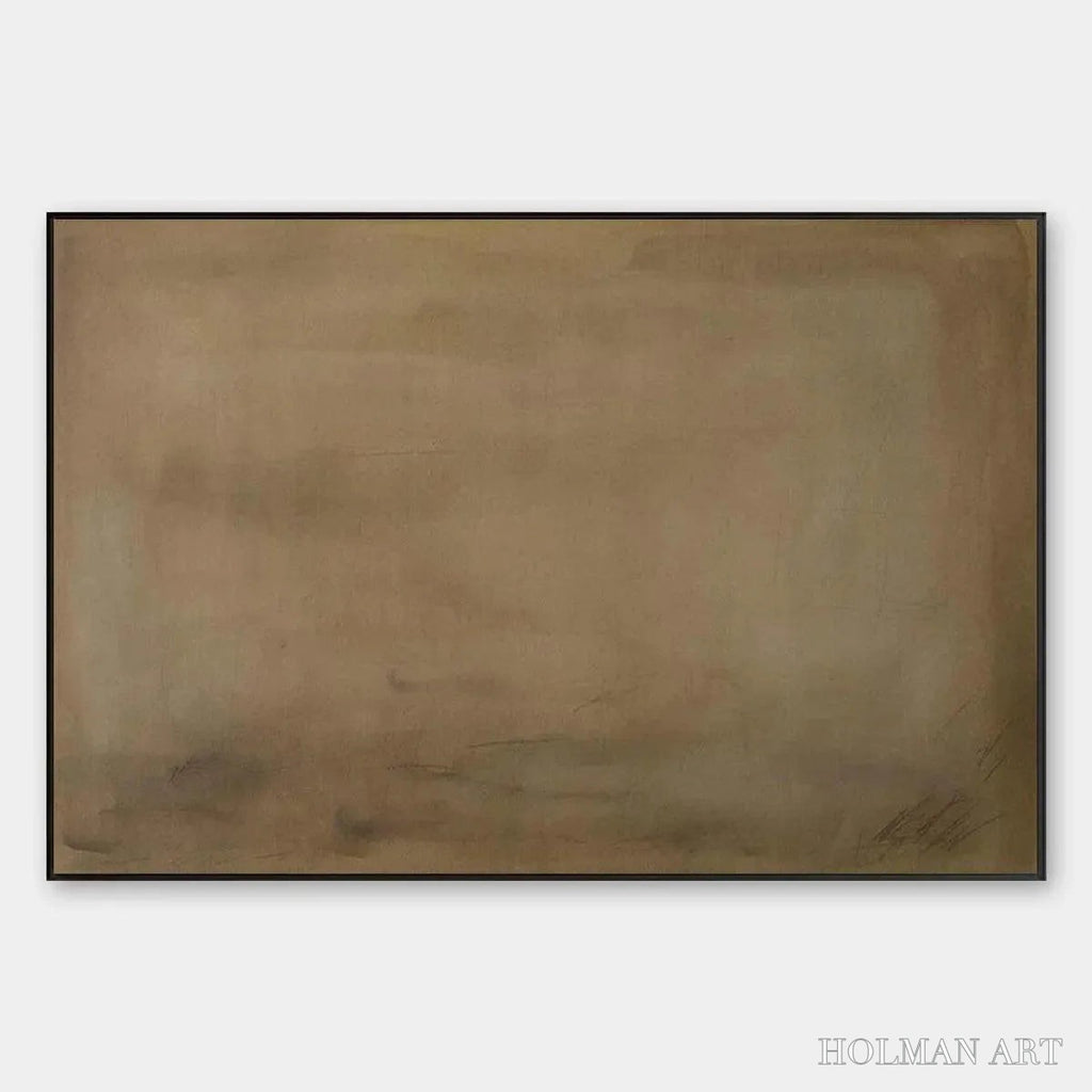 HOLMAN ART Earthy Minimalist Landscape – Minimalist Abstract Painting in Brown - image 1