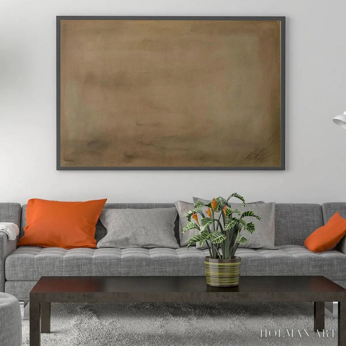 HOLMAN ART Earthy Minimalist Landscape – Minimalist Abstract Painting in Brown - image 2