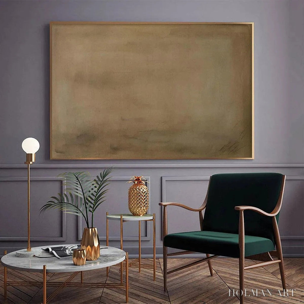 HOLMAN ART Earthy Minimalist Landscape – Minimalist Abstract Painting in Brown - image 6