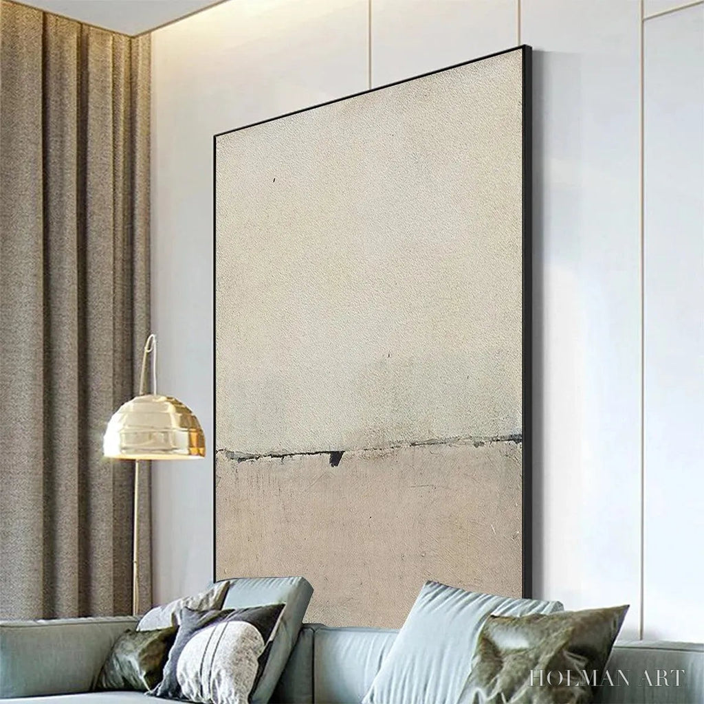 HOLMAN ART Minimalist Earthscape – Neutral Abstract Landscape Painting, Vertical - image 4