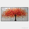 HOLMAN ART Autumn Fire – Textured Impasto Painting of a Tree in Orange and Red - image 1