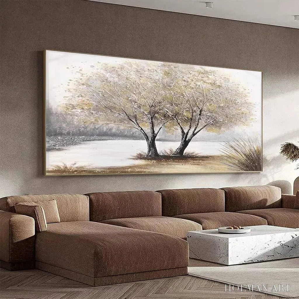 HOLMAN ART Twilight Trees – Serene Landscape Painting of Trees by the Water - image 6