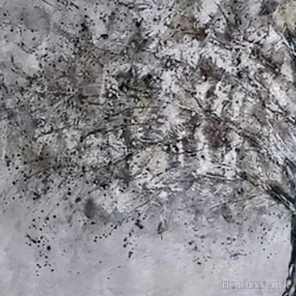 HOLMAN ART Silver Birch – Textured Tree Painting in Grey and Gold - image 3