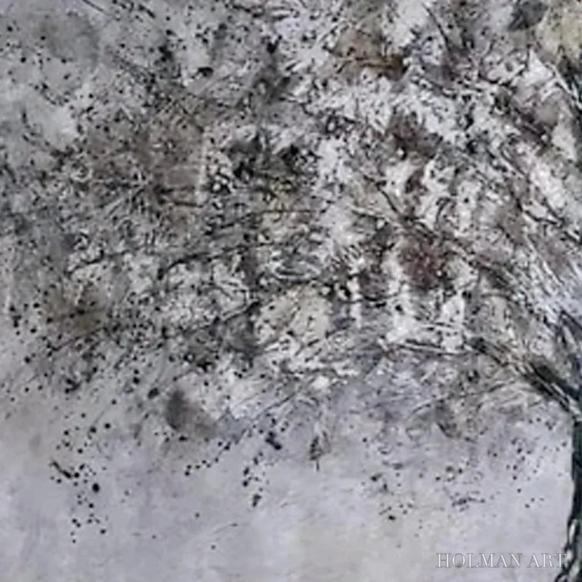 HOLMAN ART Silver Birch – Textured Tree Painting in Grey and Gold - image 3