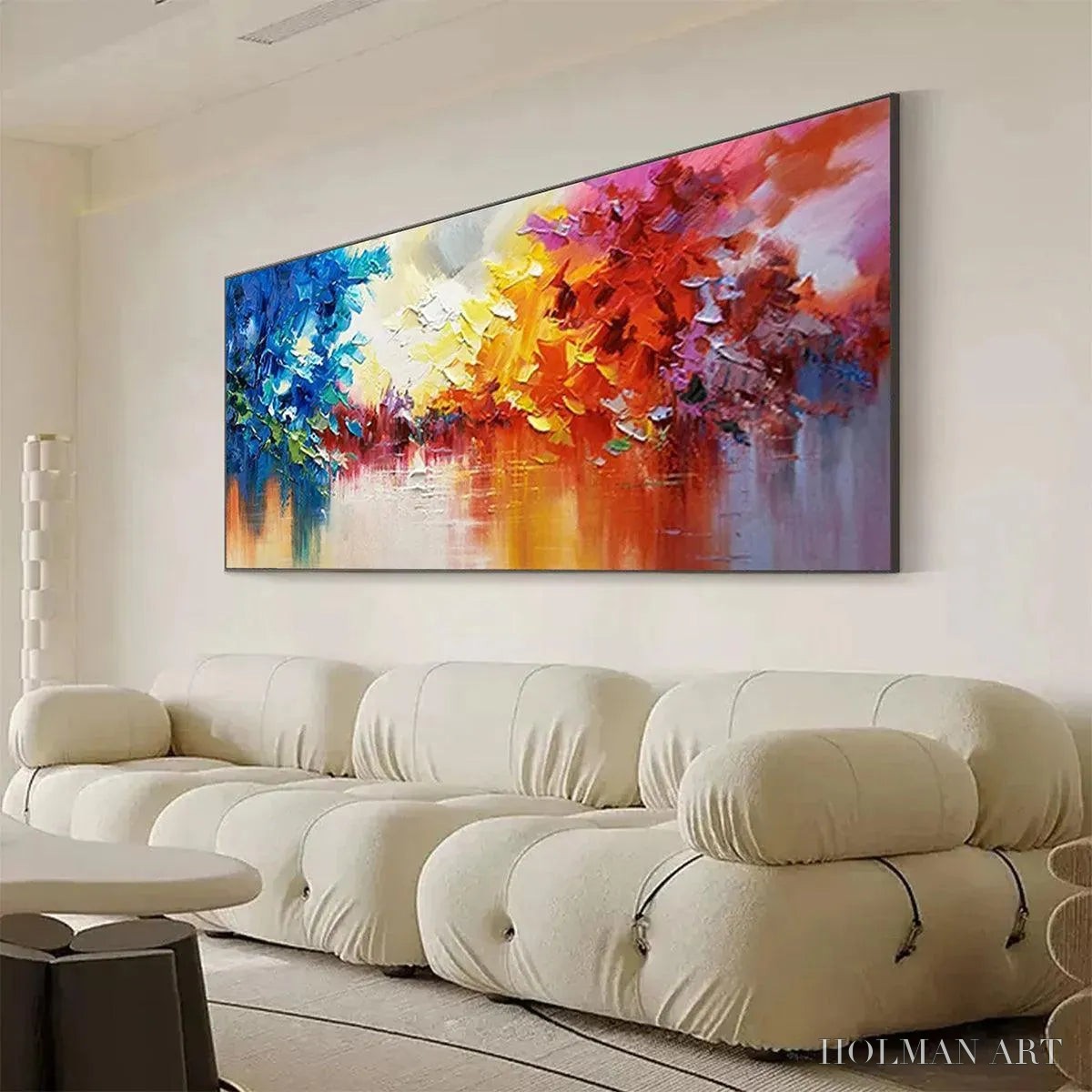HOLMAN ART Colorful Reflections – Textured Abstract Landscape Painting - image 4