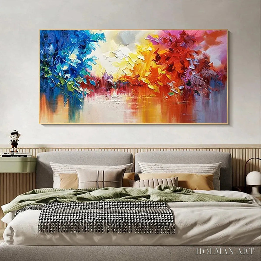HOLMAN ART Colorful Reflections – Textured Abstract Landscape Painting - image 5